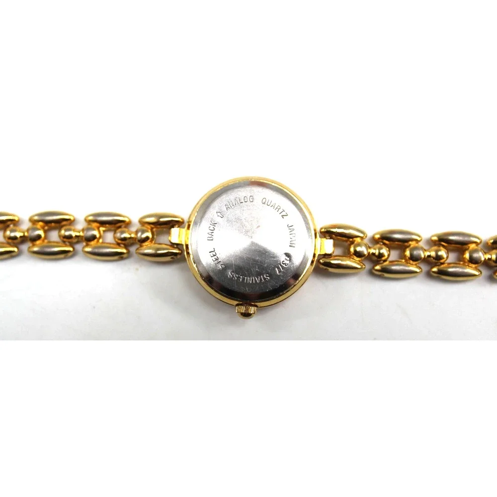 Elizabeth Taylor Ladies Fashion Watch • Rhinestones • Gold Tone • New Battery